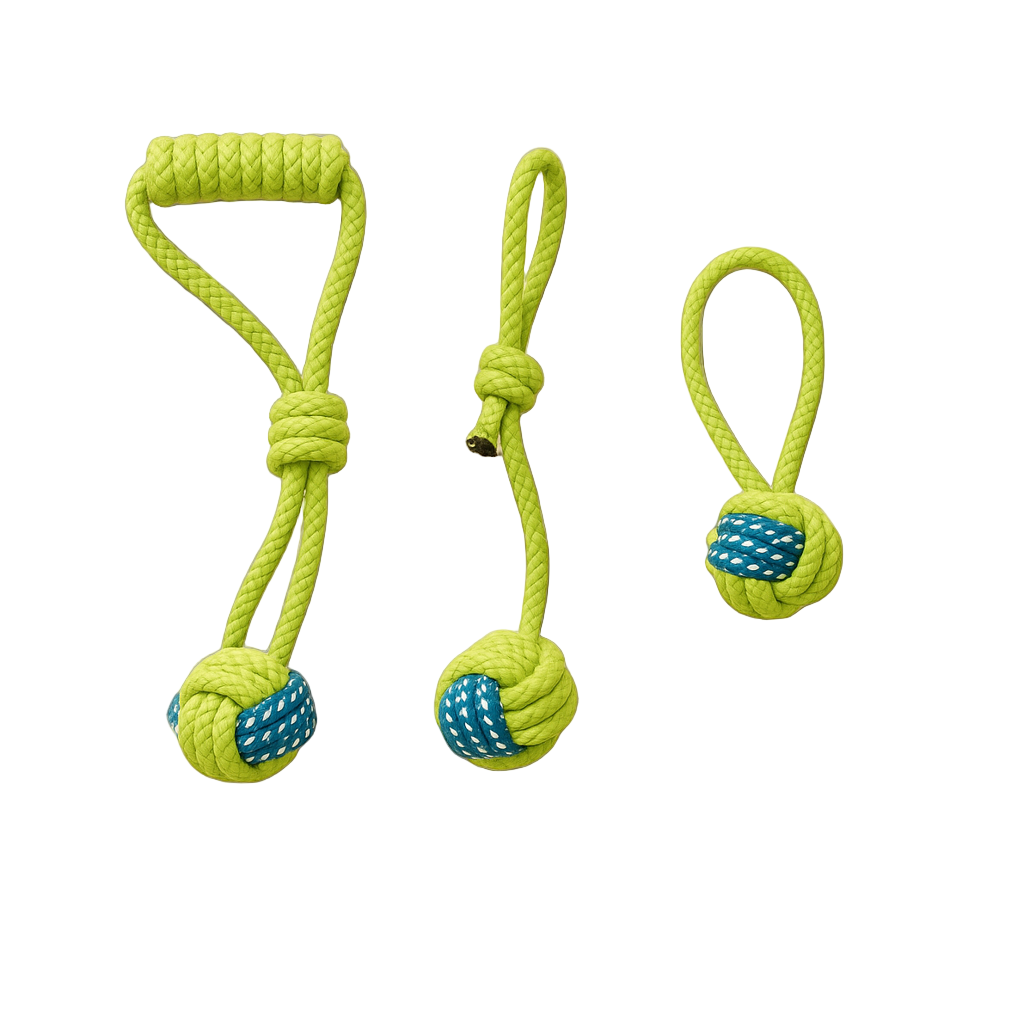 Whisknest™ Natural Cotton Rope Dog Toy (Pack of 3)