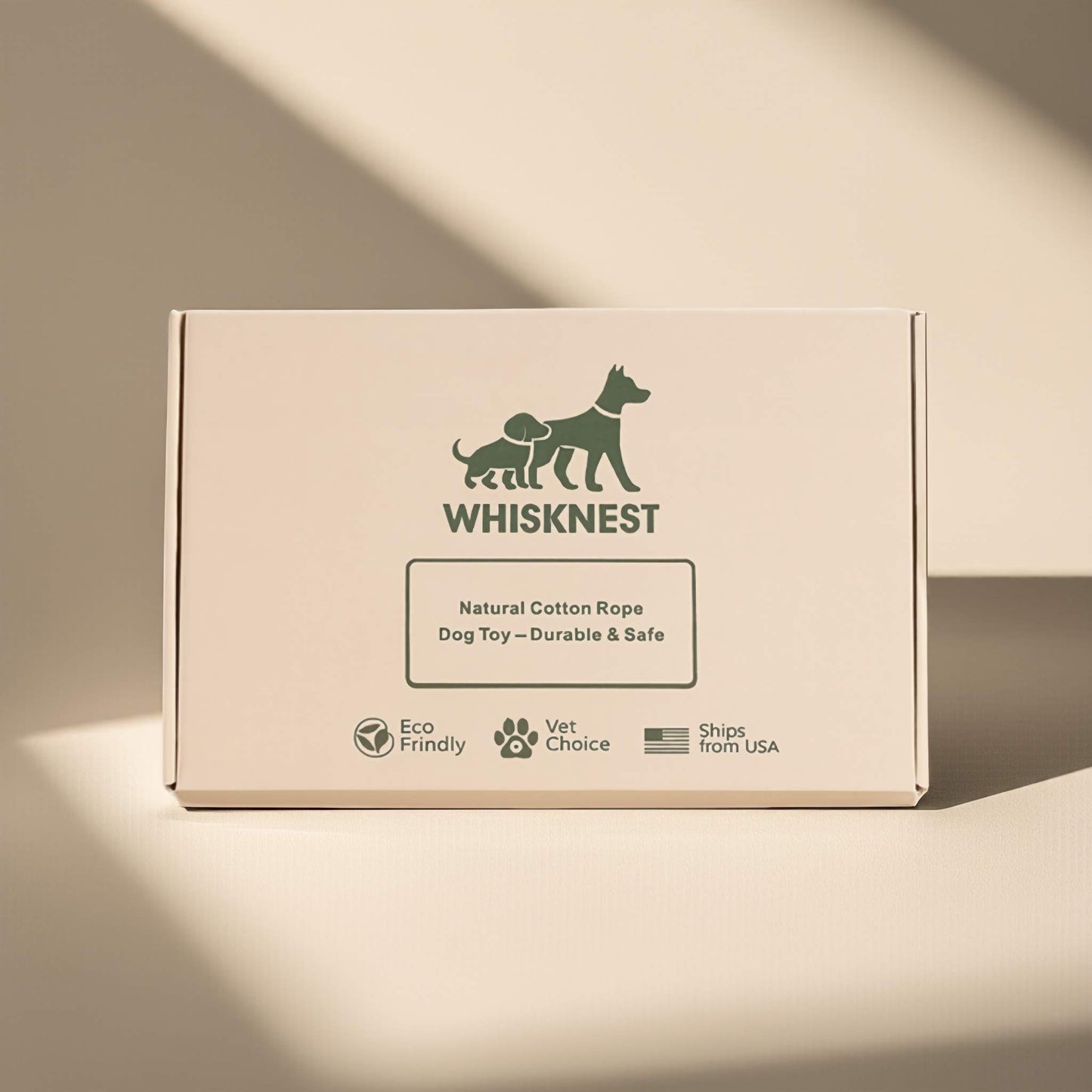 Whisknest™ Natural Cotton Rope Dog Toy (Pack of 3)